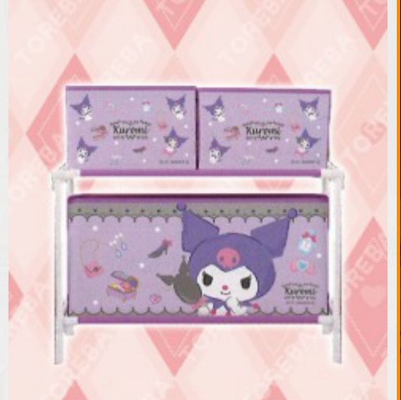 Sanrio Characters Kuromi Happiness 2-Tier Storage Shelf - Picture 4 of 5